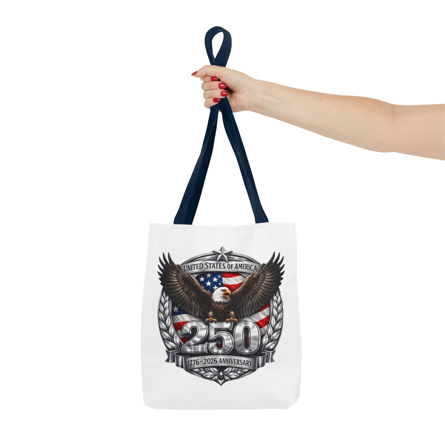 #250 Patriotic Bald Eagle 250 United States Emblem Tote Bag