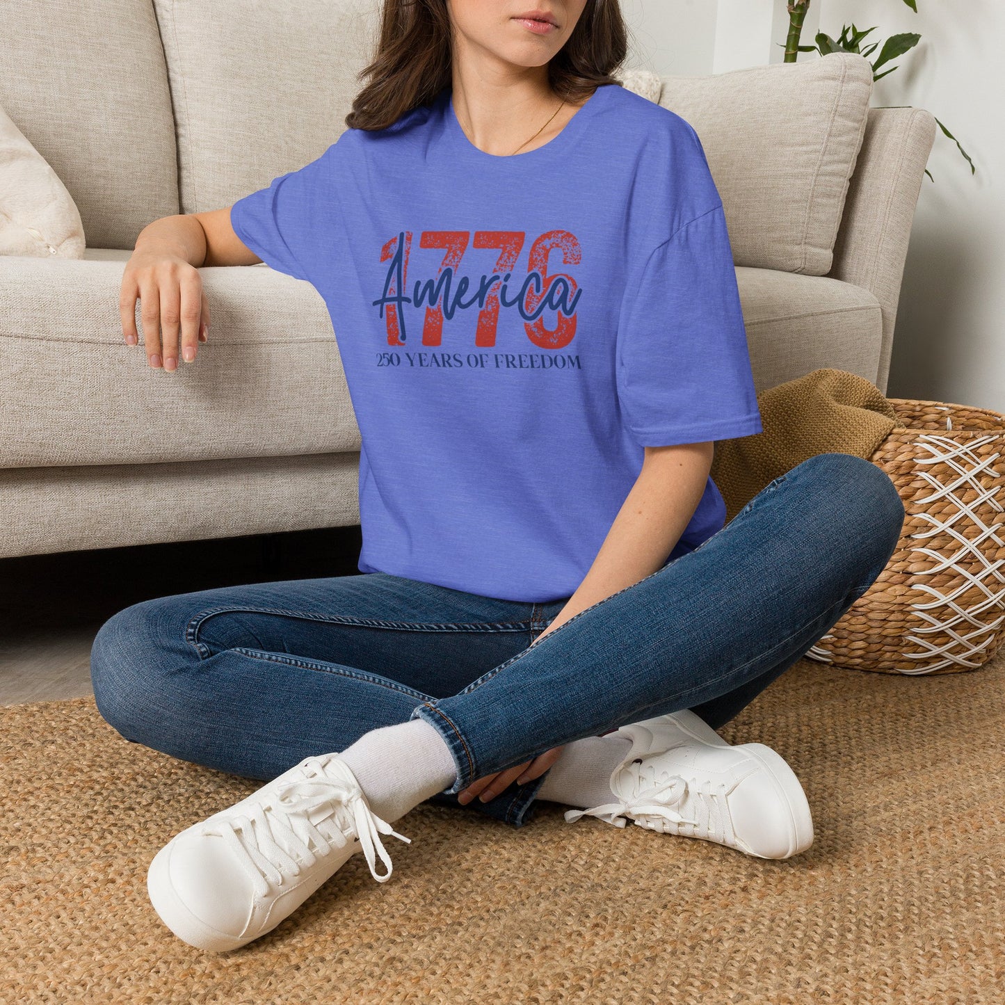 #250 1776 America: 250 Years of Freedom' Patriotic Independence Day Soft-Style Tee