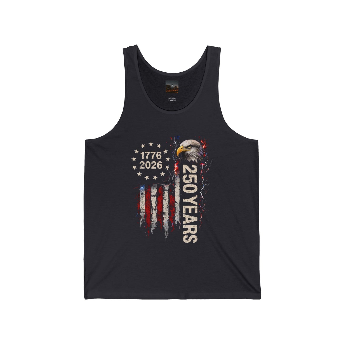 #250 1776-2026 250 Years USA Bicentennial Eagle Jersey Tank Top