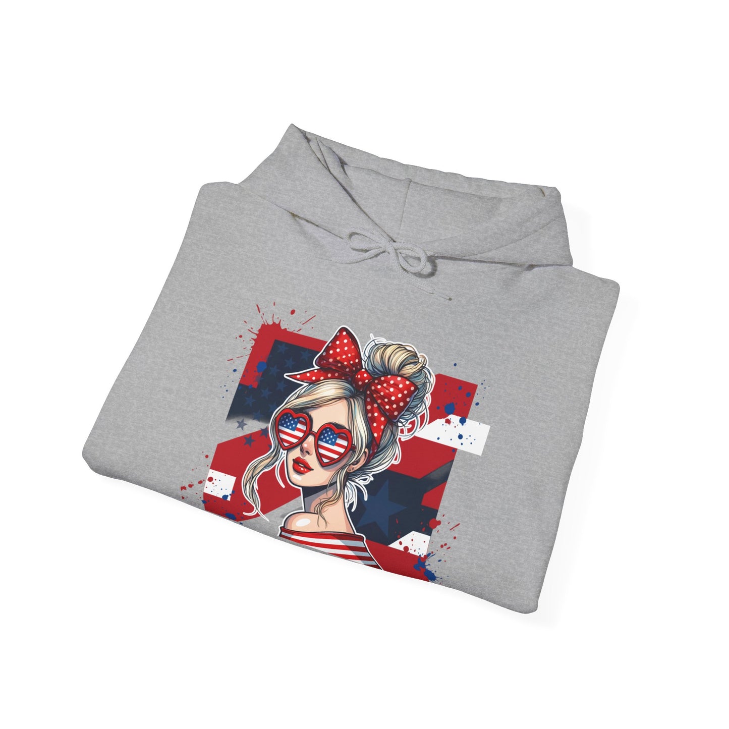 #250 All American Girl Patriotic Hoodie