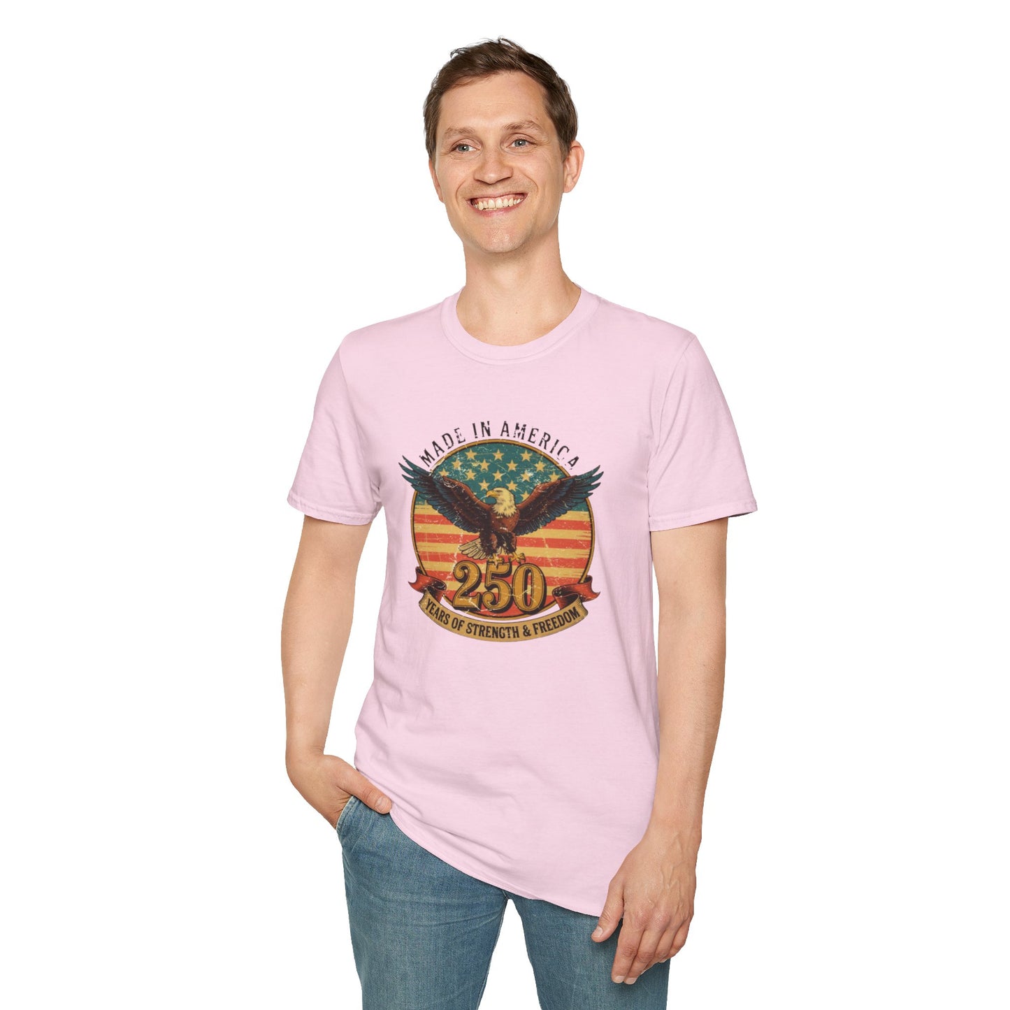 #250 Made in America Eagle 250th Anniversary Patriotic T-Shirt