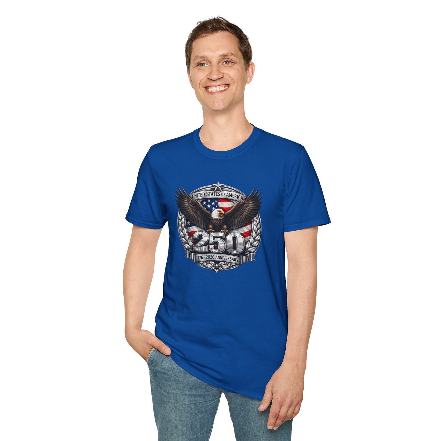 #250 Patriotic Bald Eagle 250 United States Emblem T-Shirt