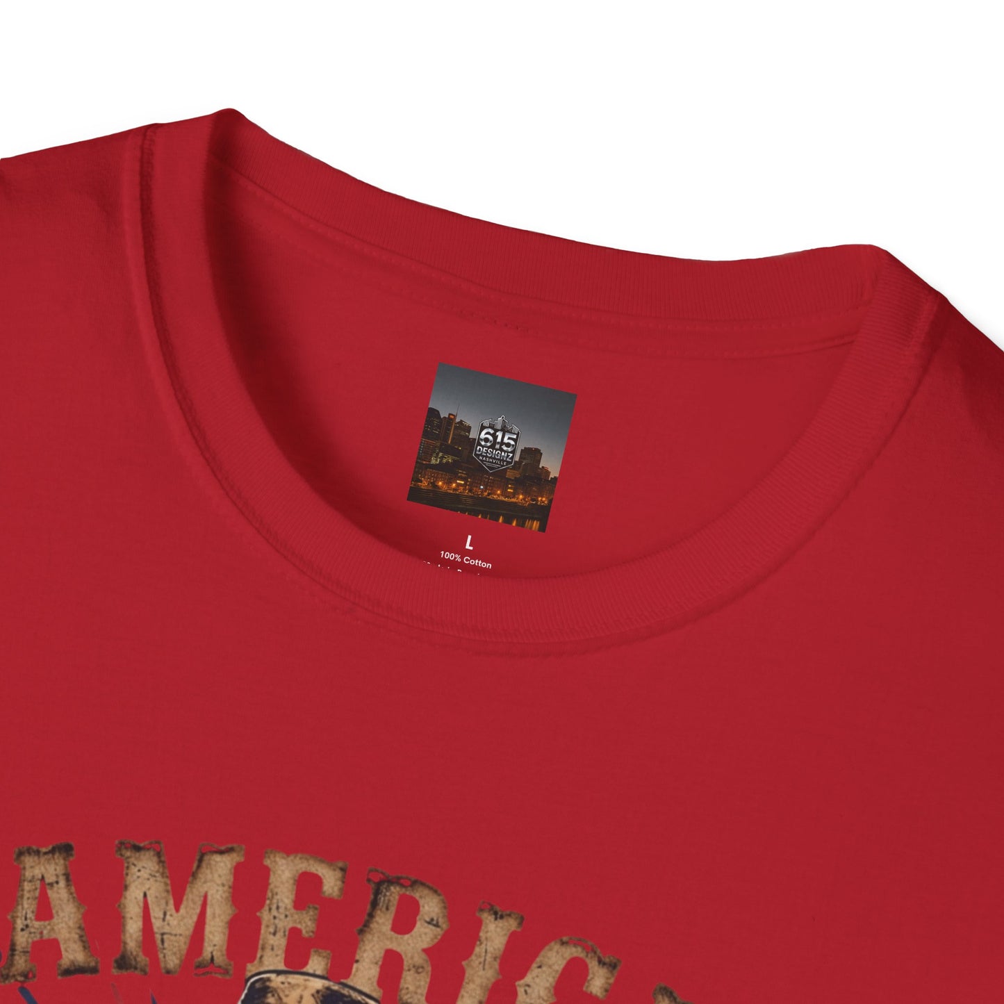 #250 America 250 Strong Patriotic Bull with American Flag T-Shirt