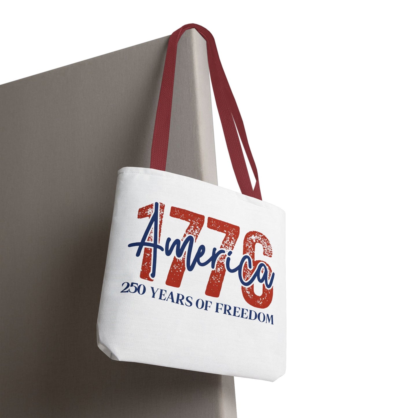 #250 1776 America: 250 Years of Freedom' Patriotic Independence Day Tote Bag