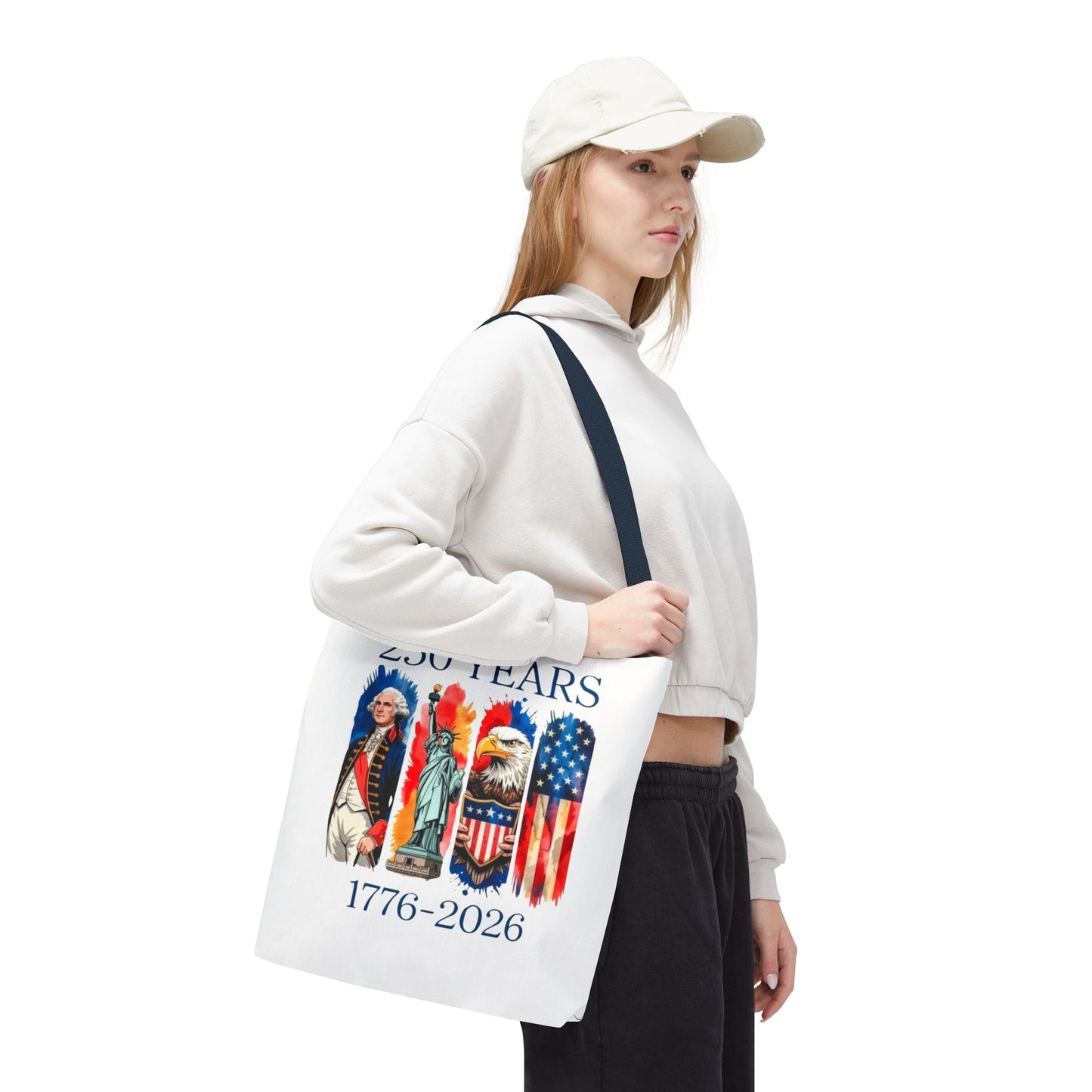 #250 250 Years American History Celebration 1776–2026 Patriotic Tote Bag