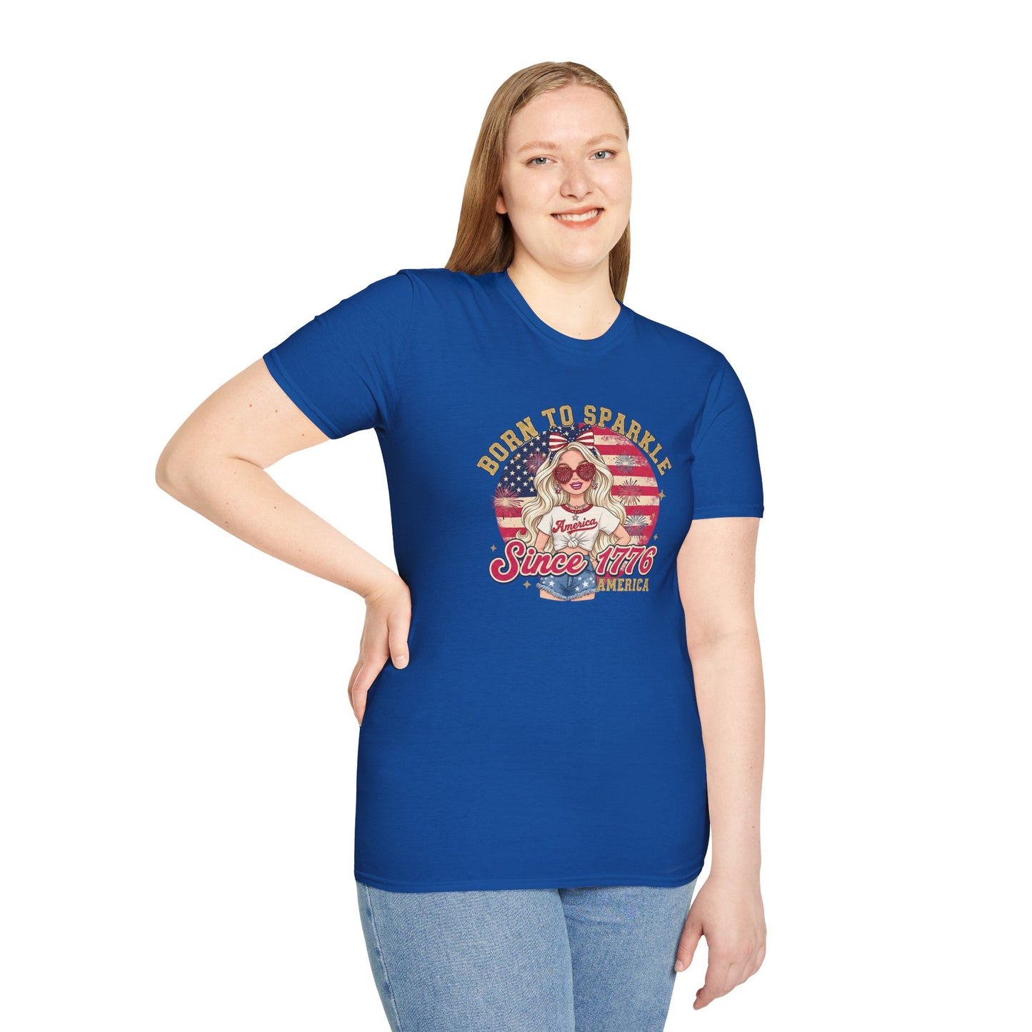 #250 "Born to Sparkle Since 1776" Patriotic T-Shirt