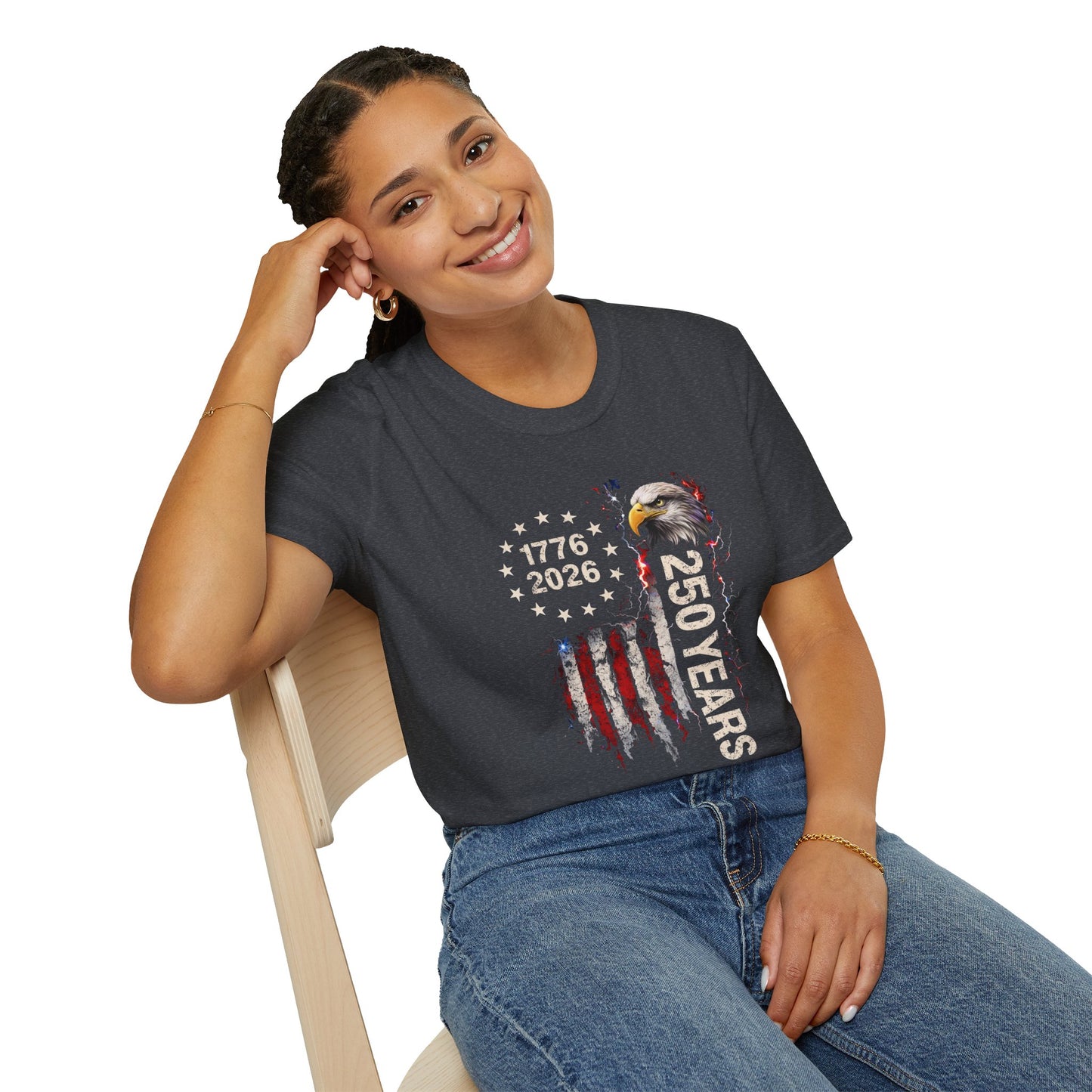 #250 1776-2026 250 Years USA Bicentennial Eagle T-Shirt