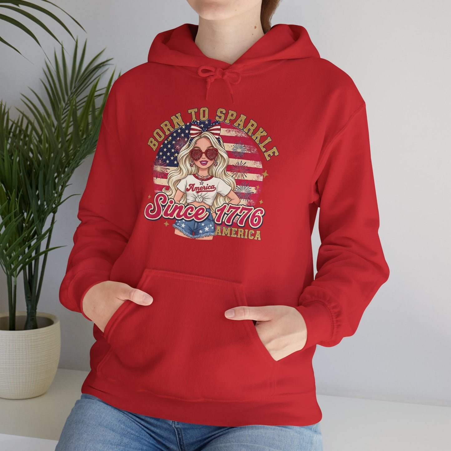 #250 "Born to Sparkle Since 1776" Patriotic Hoodie