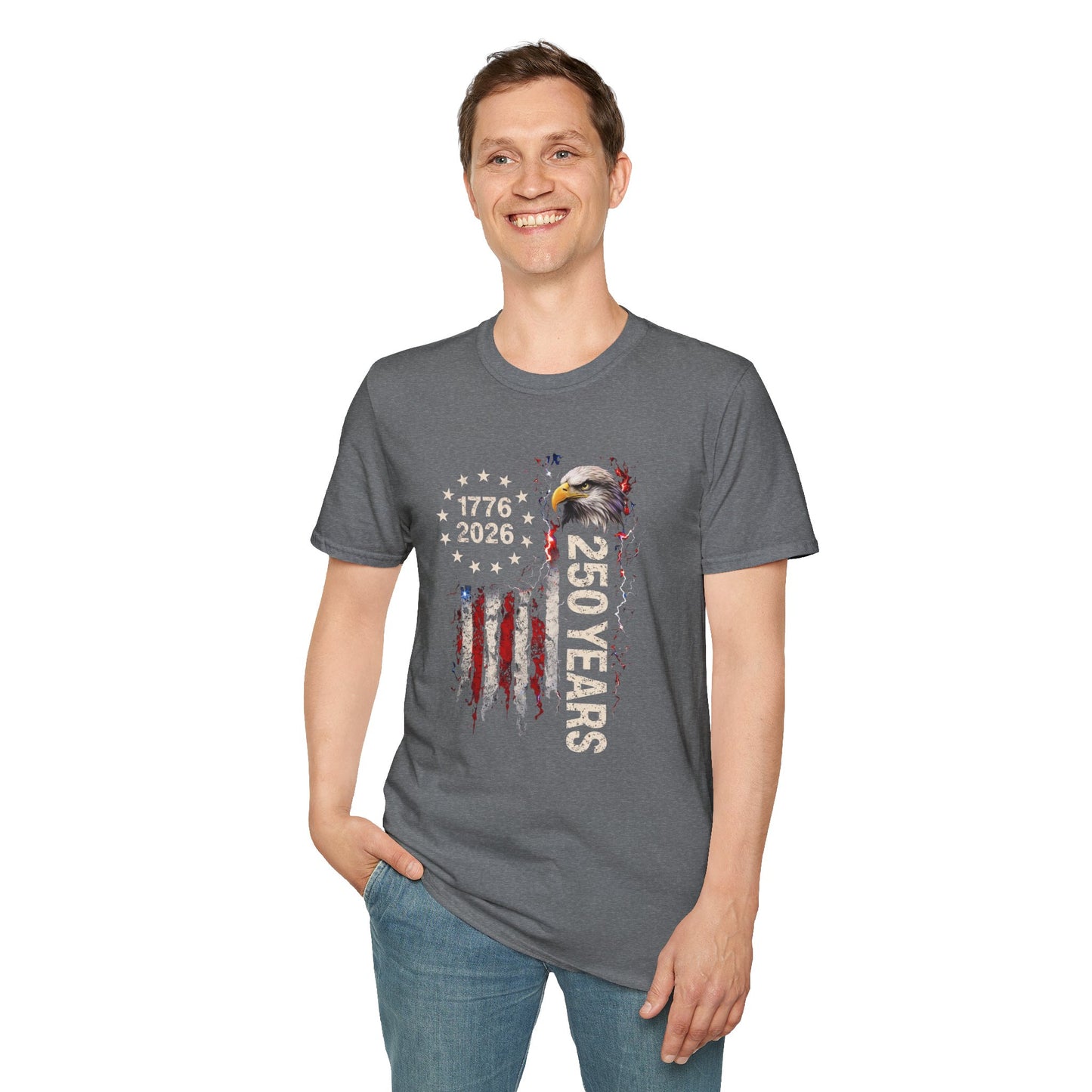 #250 1776-2026 250 Years USA Bicentennial Eagle T-Shirt