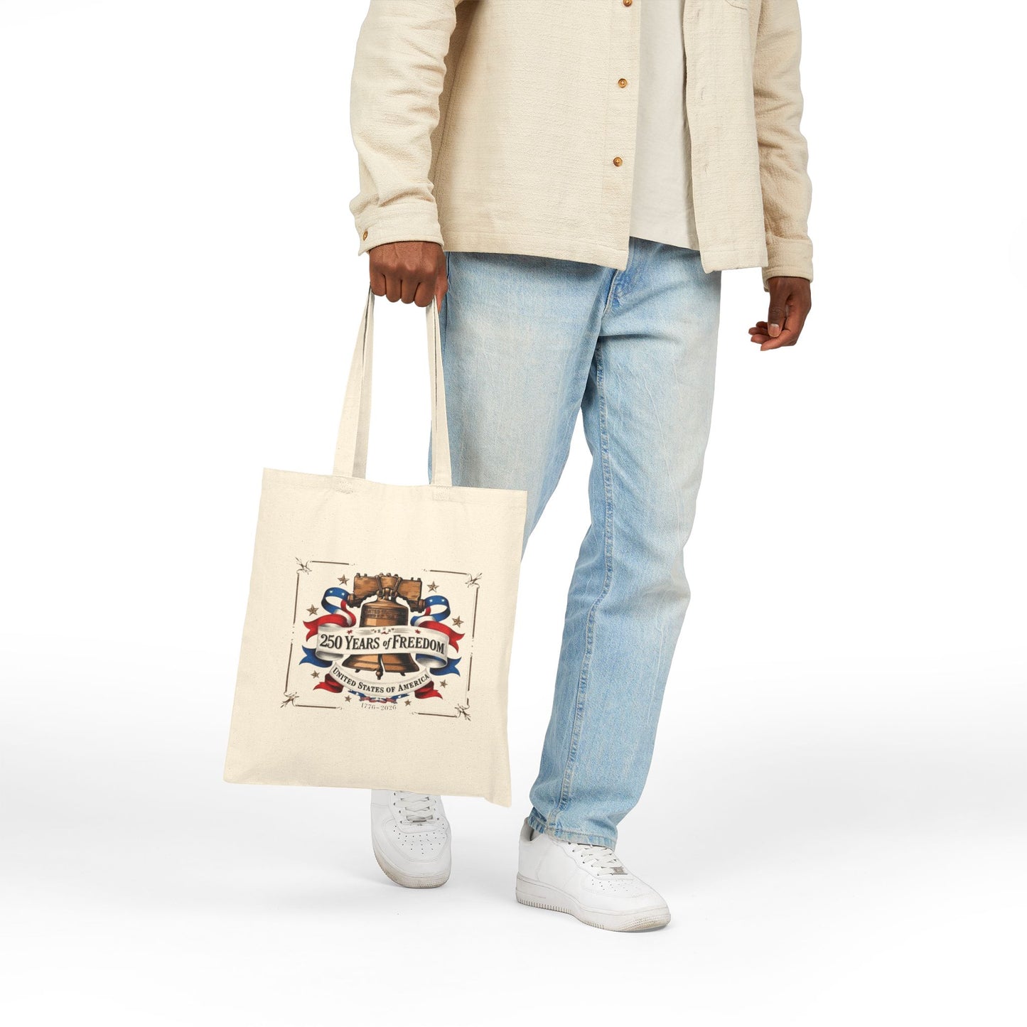 #250 250 Years of Freedom Liberty Bell Canvas Tote
