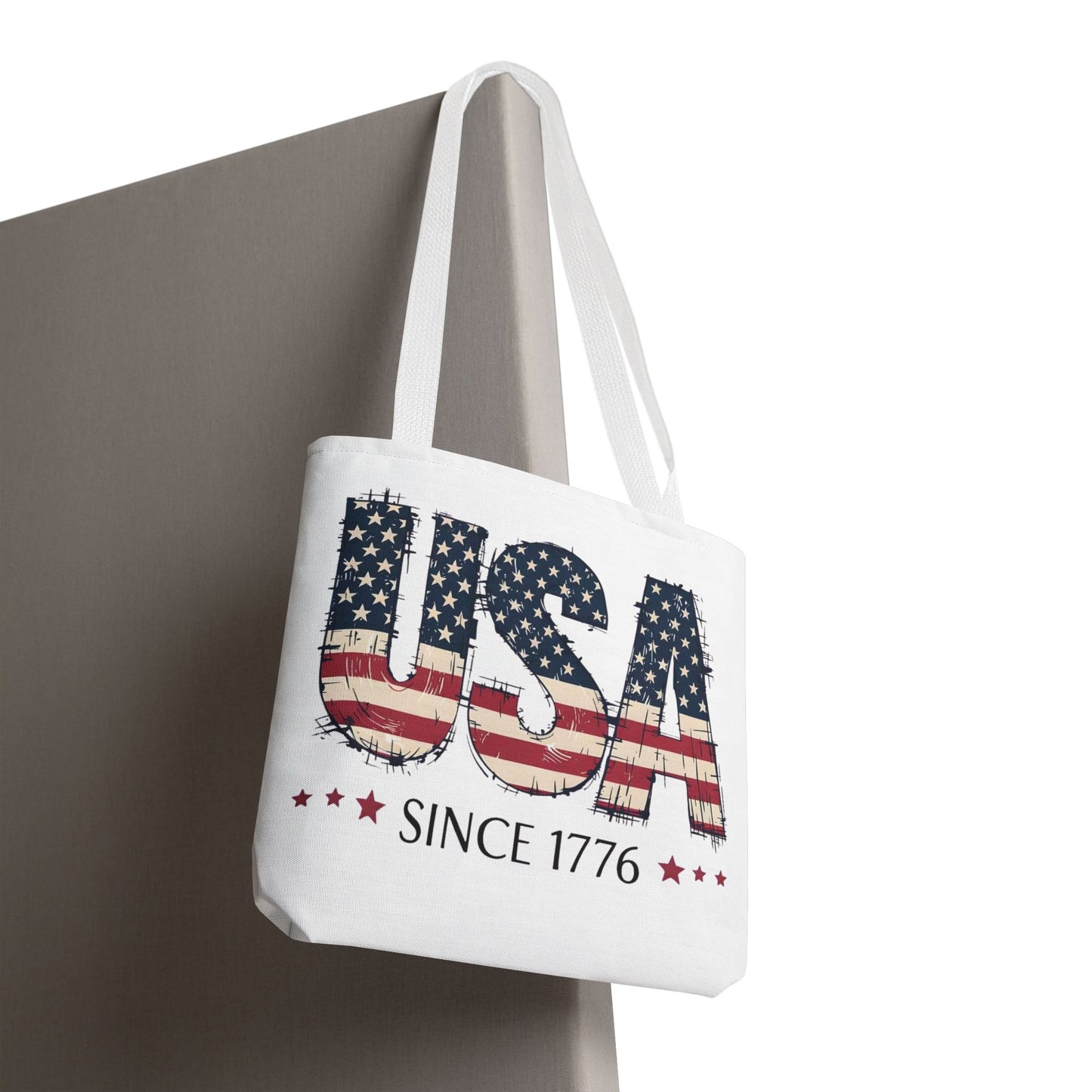 #250 USA Flag "USA Since 1776" Patriotic Tote Bag
