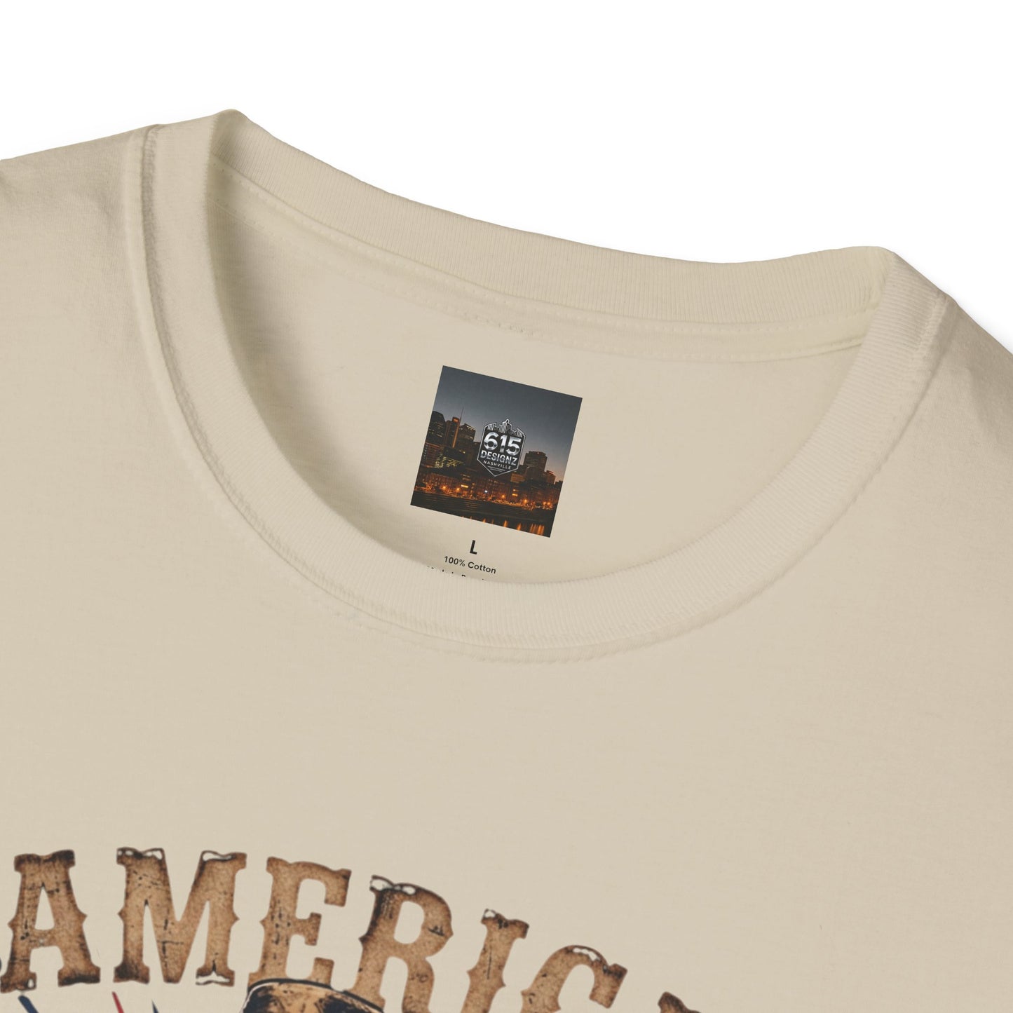 #250 America 250 Strong Patriotic Bull with American Flag T-Shirt