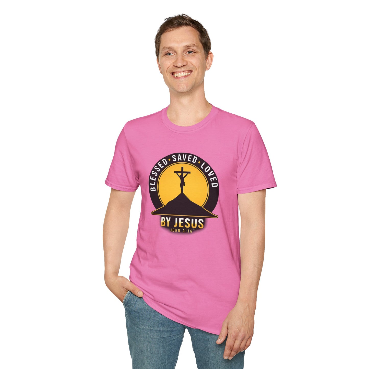 Blessed • Saved • Loved by Jesus T-Shirt — Christian Faith Tee