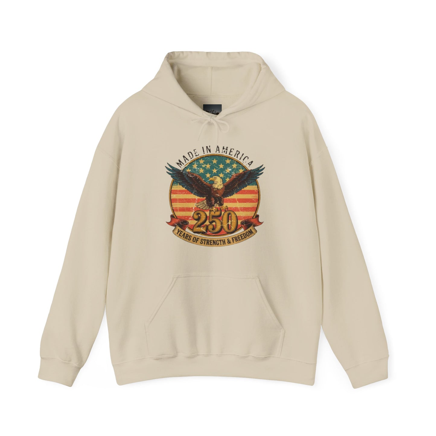 #250 Made in America Eagle 250th Anniversary Patriotic Hoodie