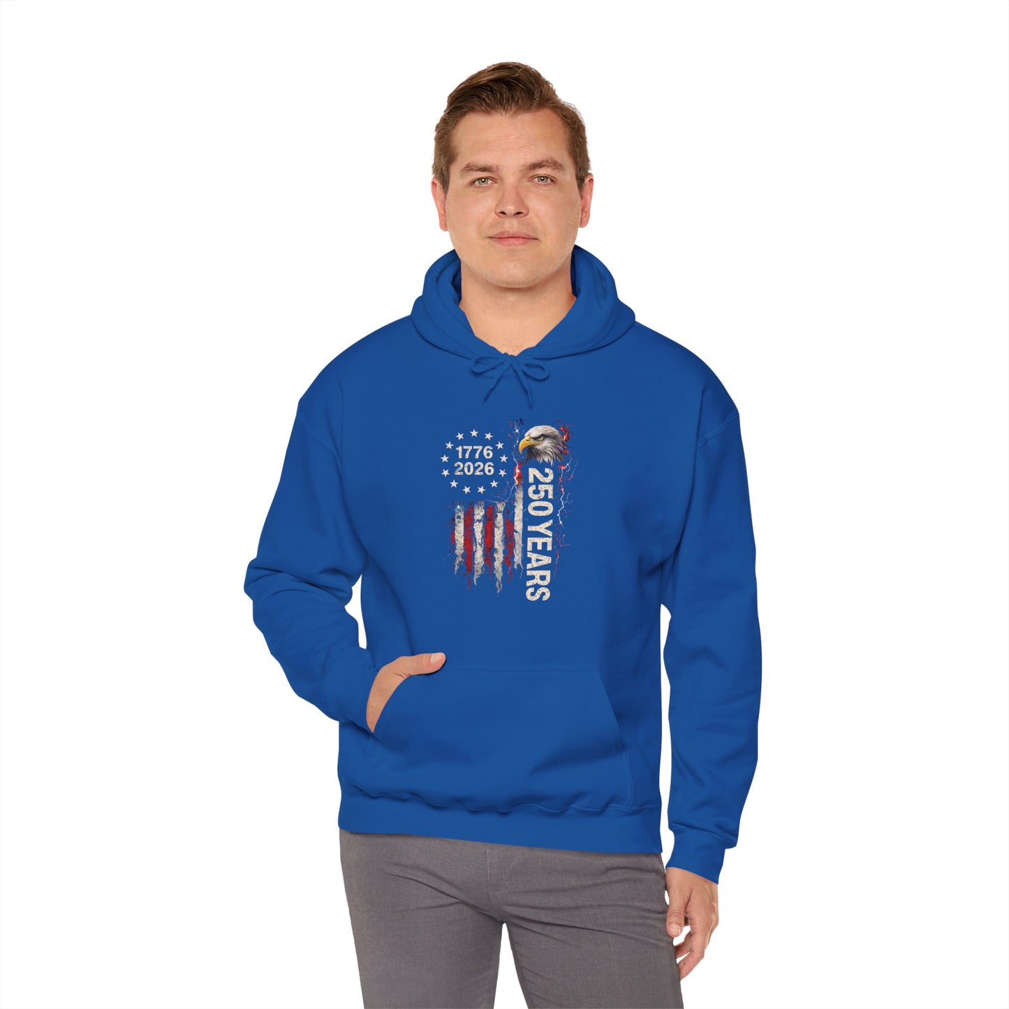 #250 1776-2026 250 Years USA Bicentennial Eagle Hoodie