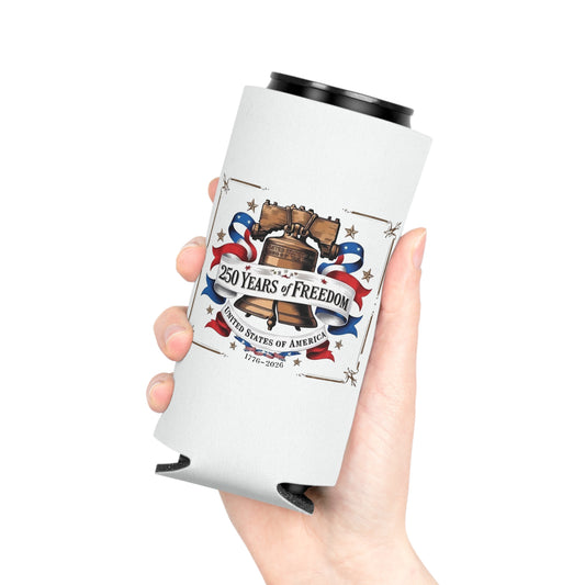 #250 250 Years of Freedom Liberty Bell Can Cooler - Beverage Koozie