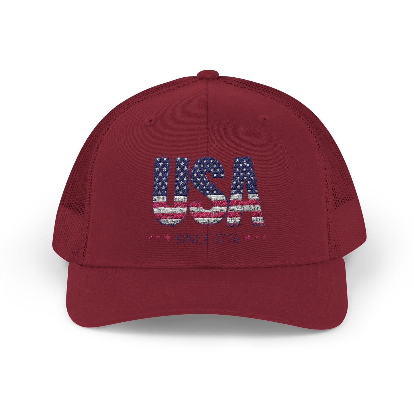 #250 USA Flag "USA Since 1776" Patriotic Snapback Trucker Cap