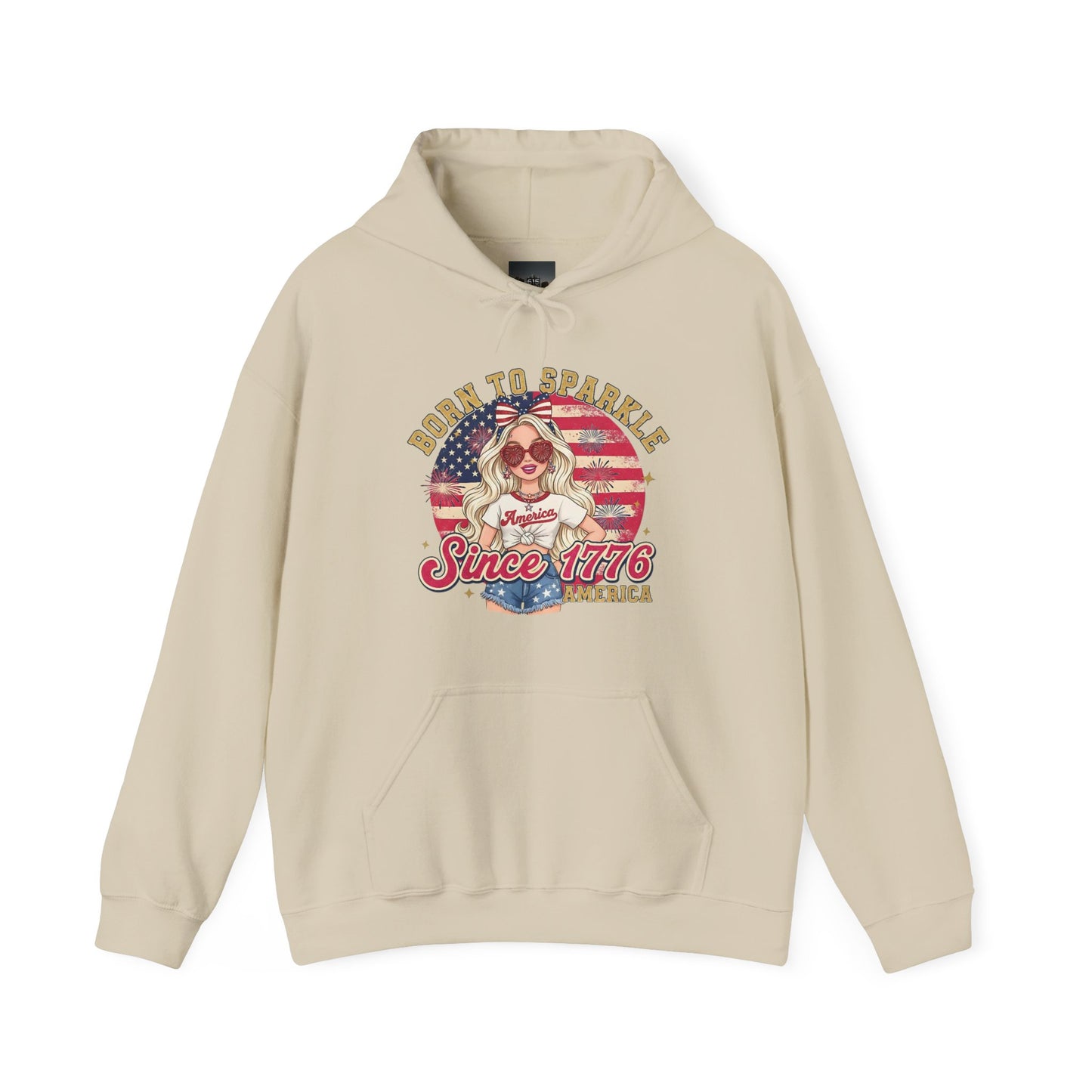 #250 "Born to Sparkle Since 1776" Patriotic Hoodie