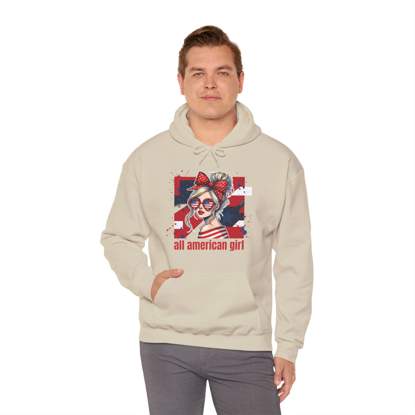 #250 All American Girl Patriotic Hoodie