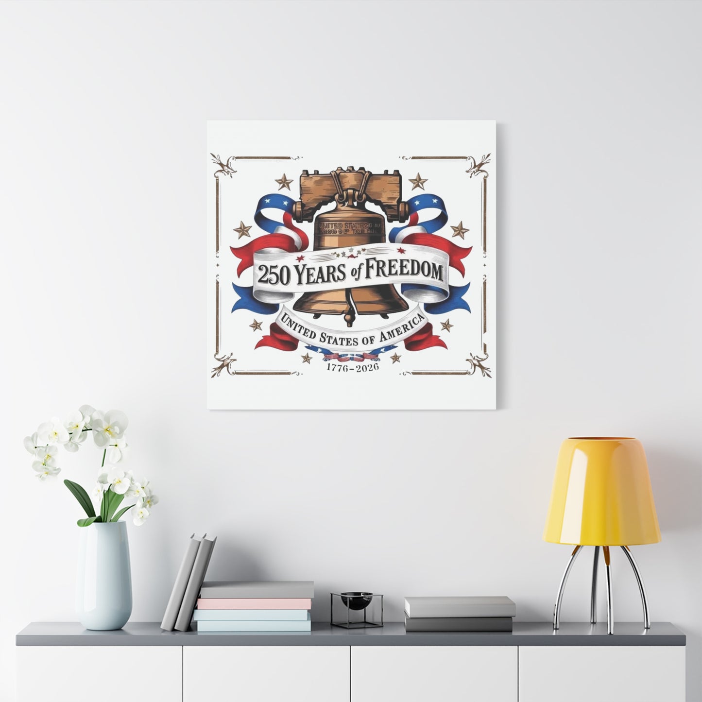 #250 250 Years of Freedom Liberty Bell Matte Canvas Wall Art