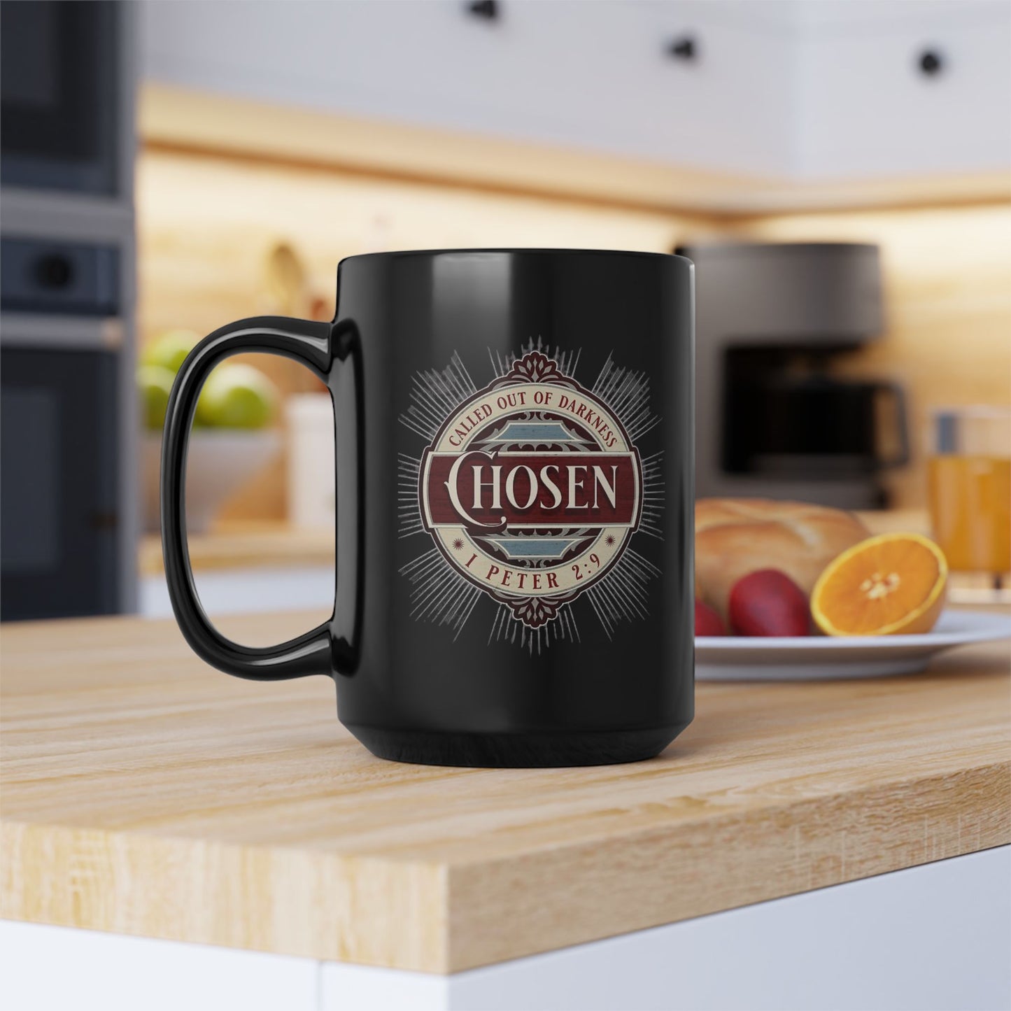 Chosen Christian Mug – "Called Out of Darkness" Faith Coffee Cup 15oz