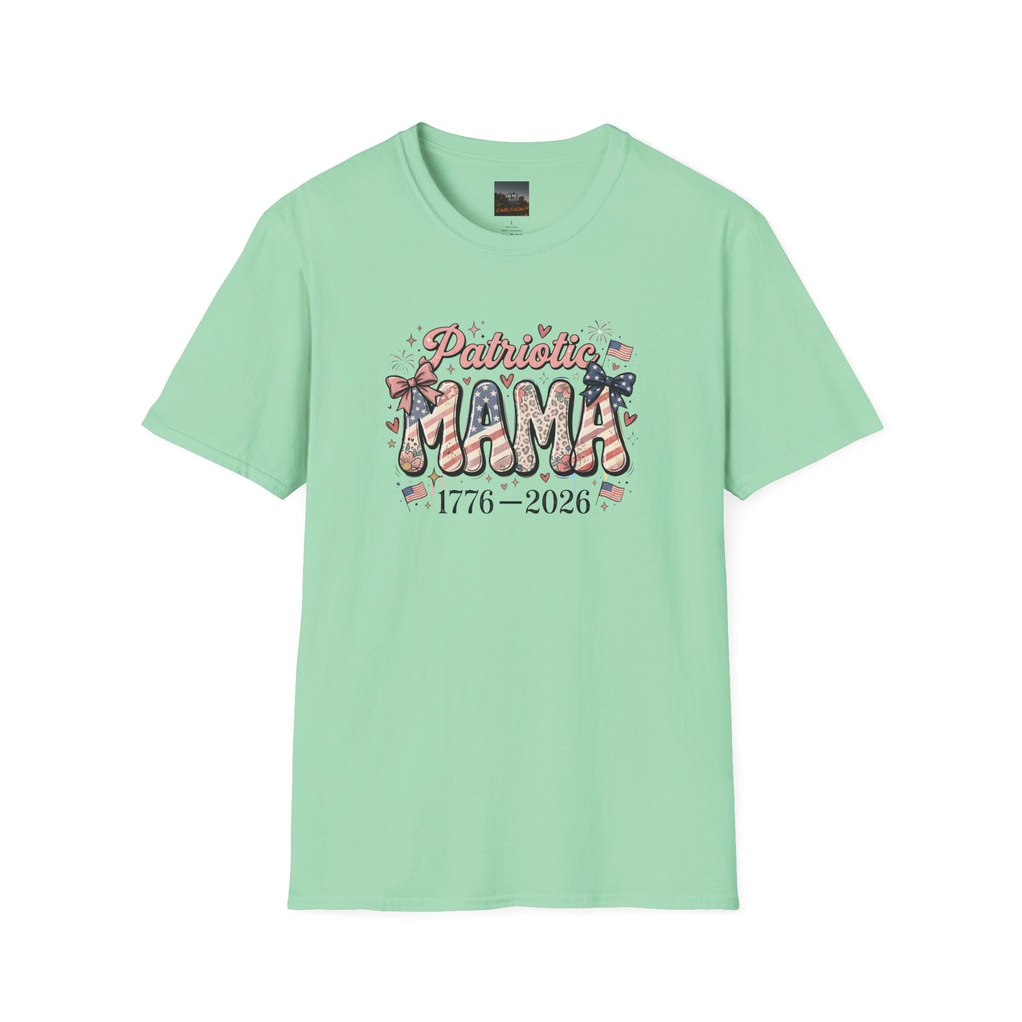 #250 Patriotic Mama 1776–2026 American Flag T-Shirt