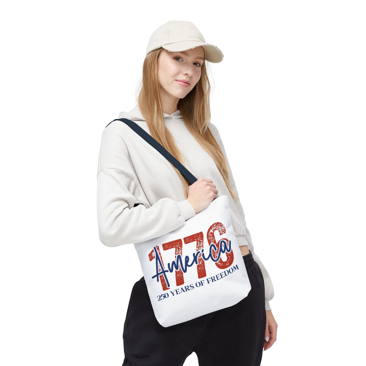 #250 1776 America: 250 Years of Freedom' Patriotic Independence Day Tote Bag