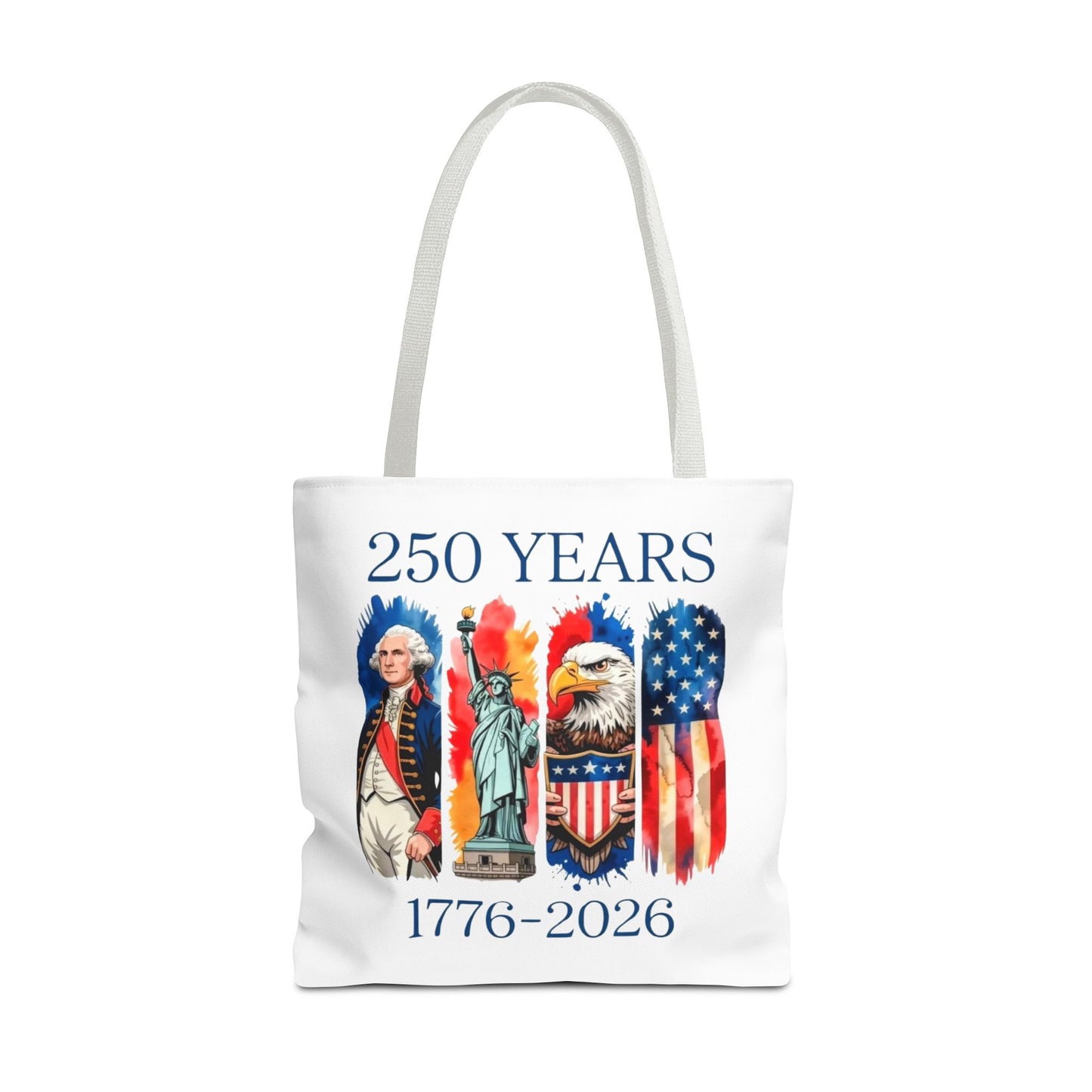 #250 250 Years American History Celebration 1776–2026 Patriotic Tote Bag