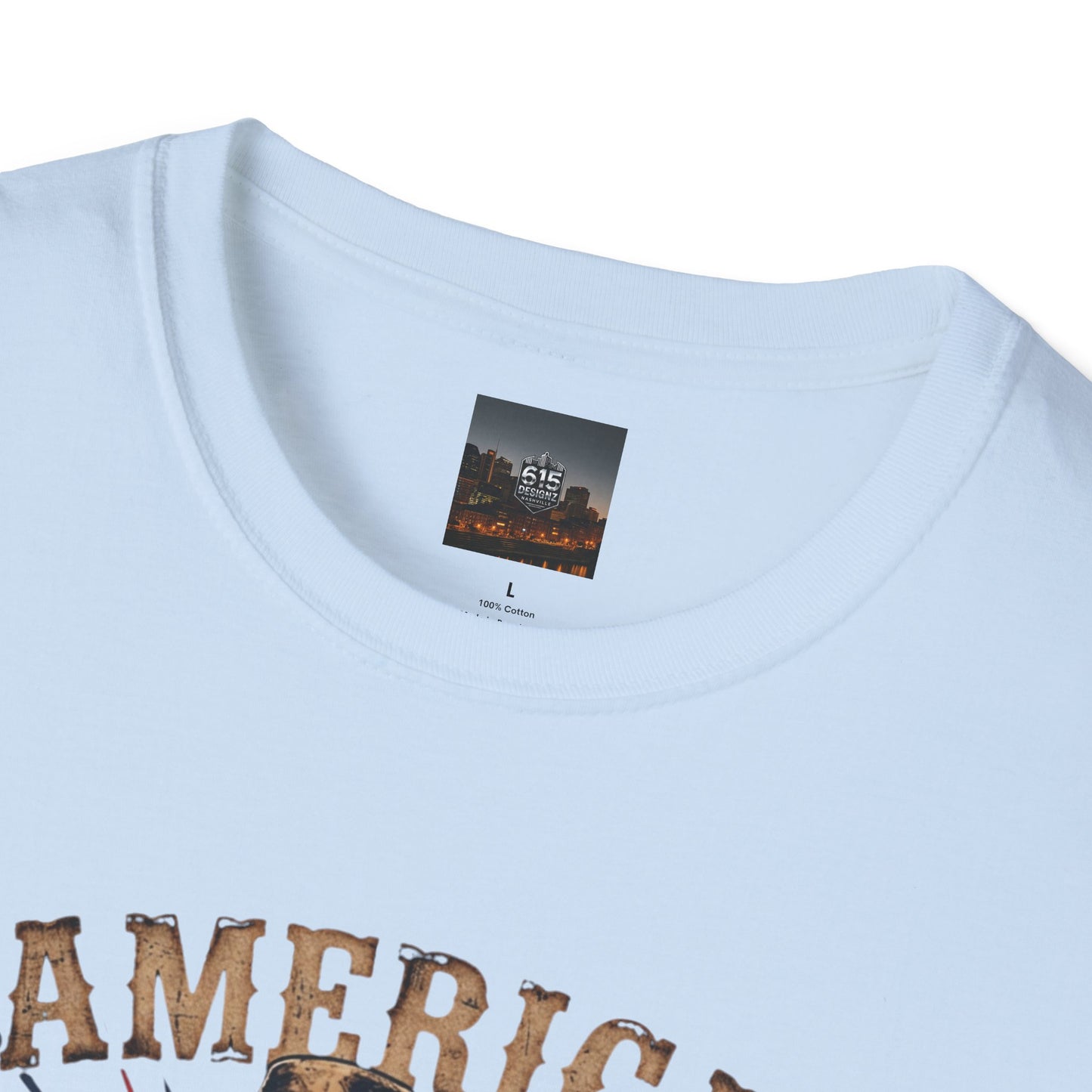 #250 America 250 Strong Patriotic Bull with American Flag T-Shirt