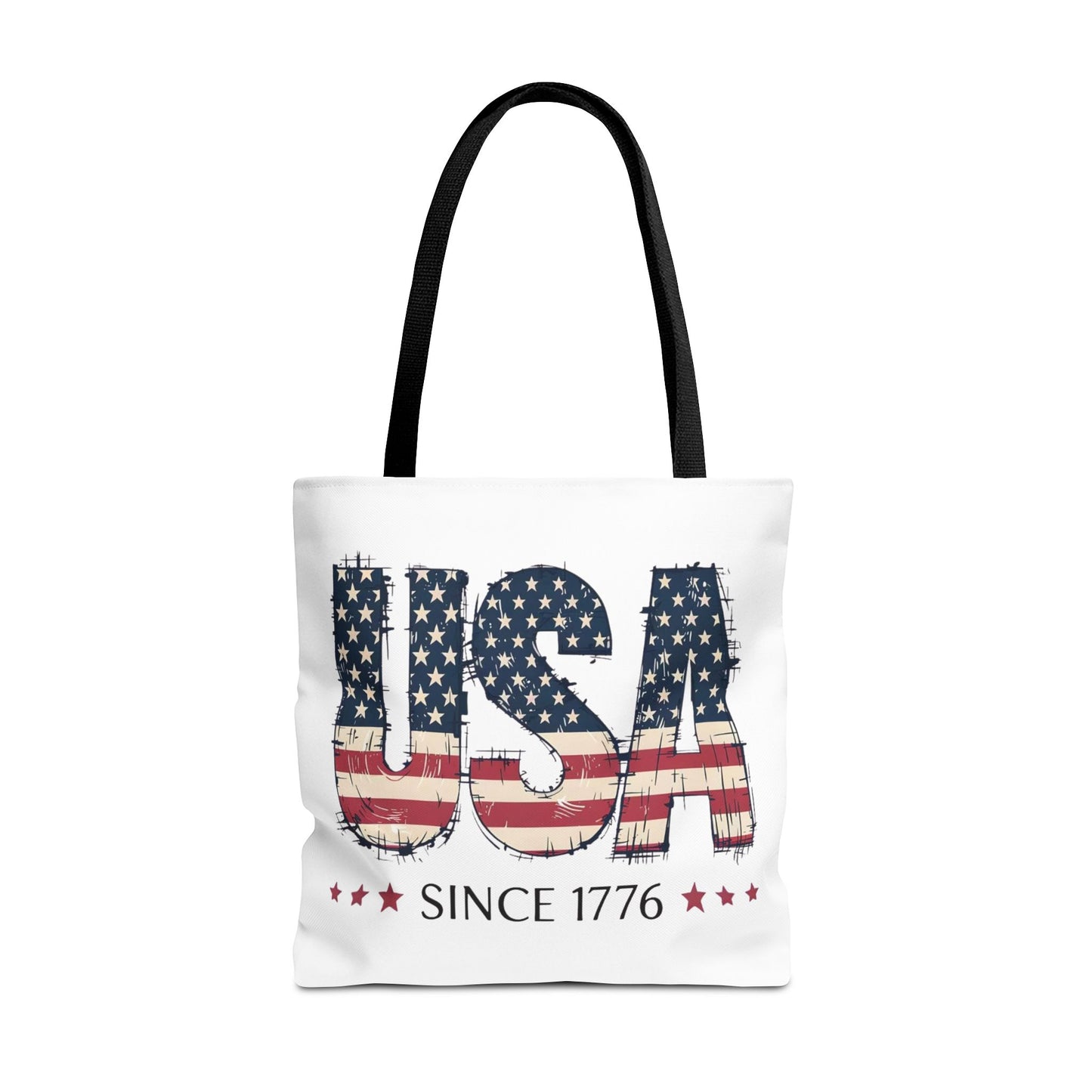 #250 USA Flag "USA Since 1776" Patriotic Tote Bag