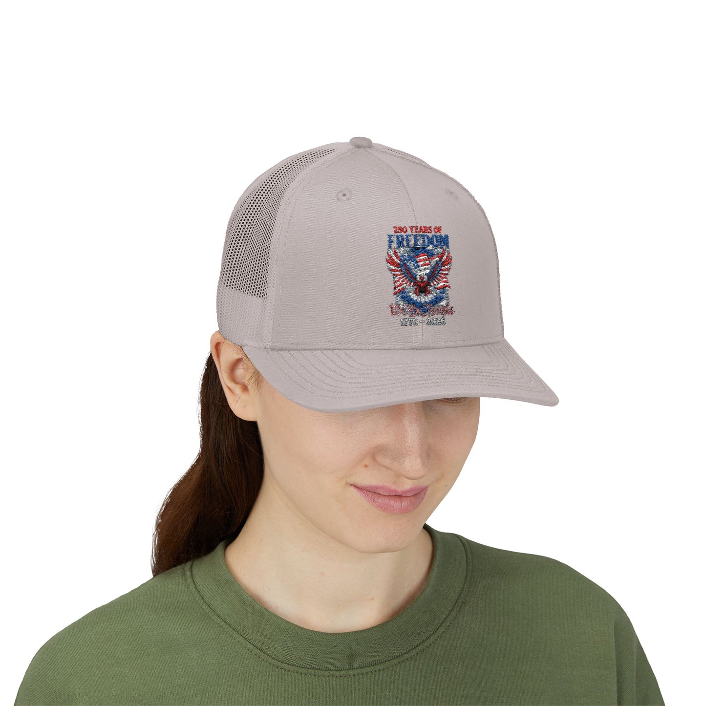#250 250 Years of Freedom 1776–2026 Eagle Snapback Trucker Cap