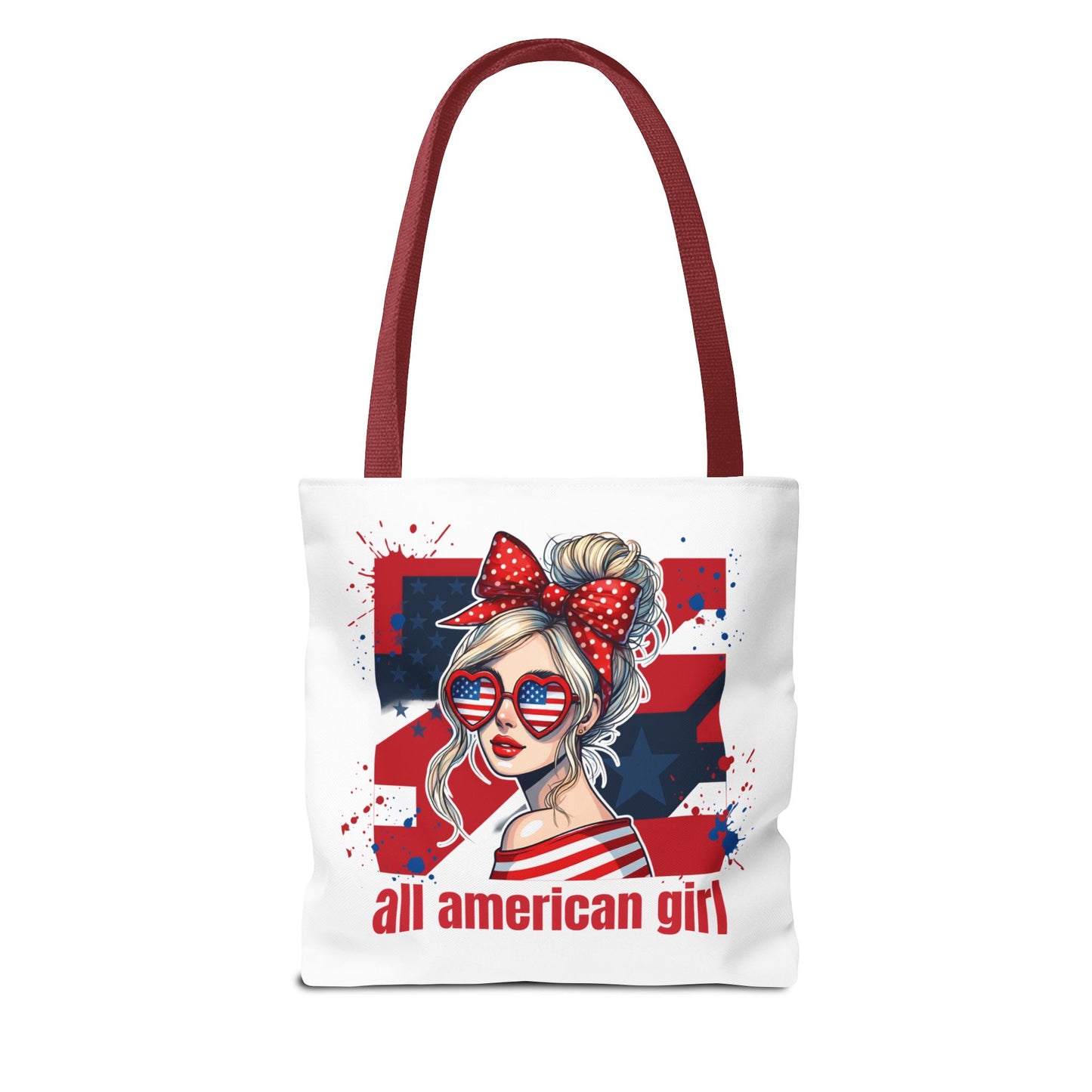 #250 All American Girl Patriotic Tote Bag