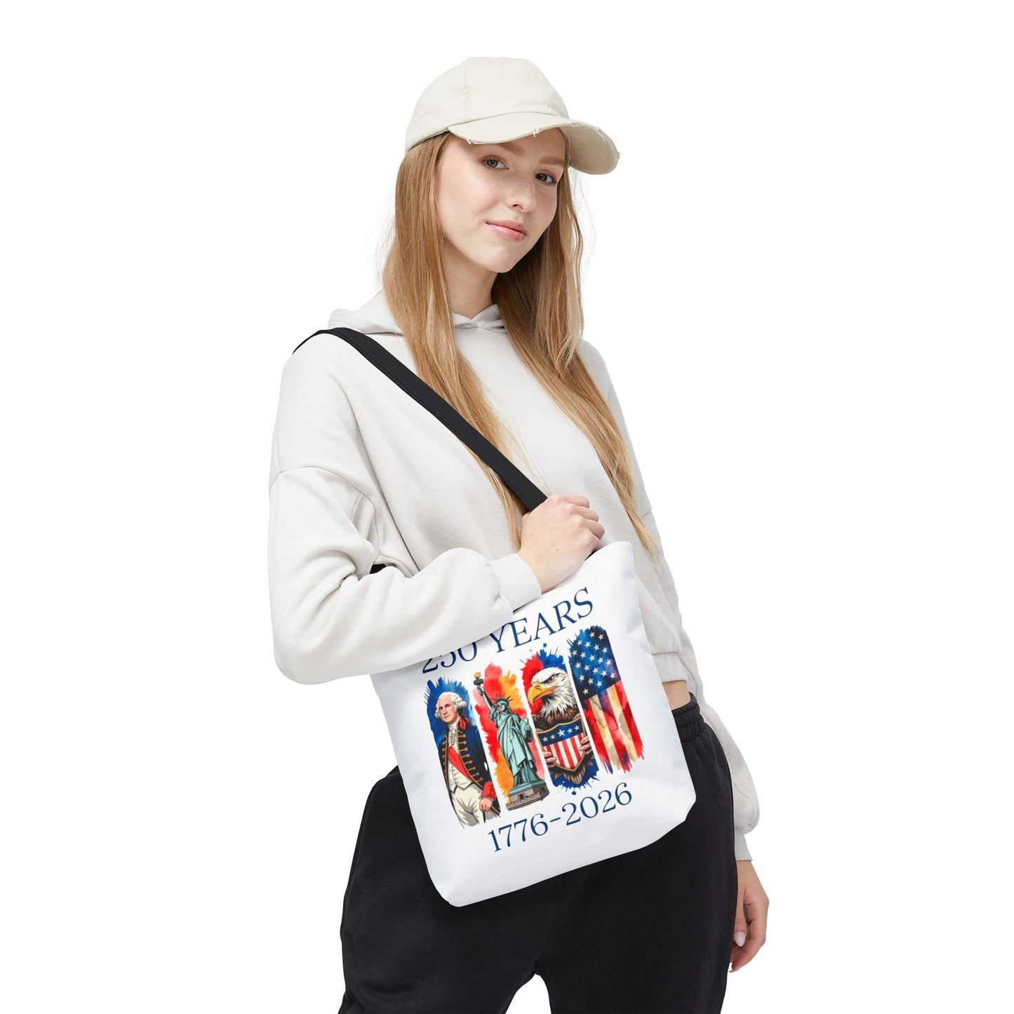 #250 250 Years American History Celebration 1776–2026 Patriotic Tote Bag