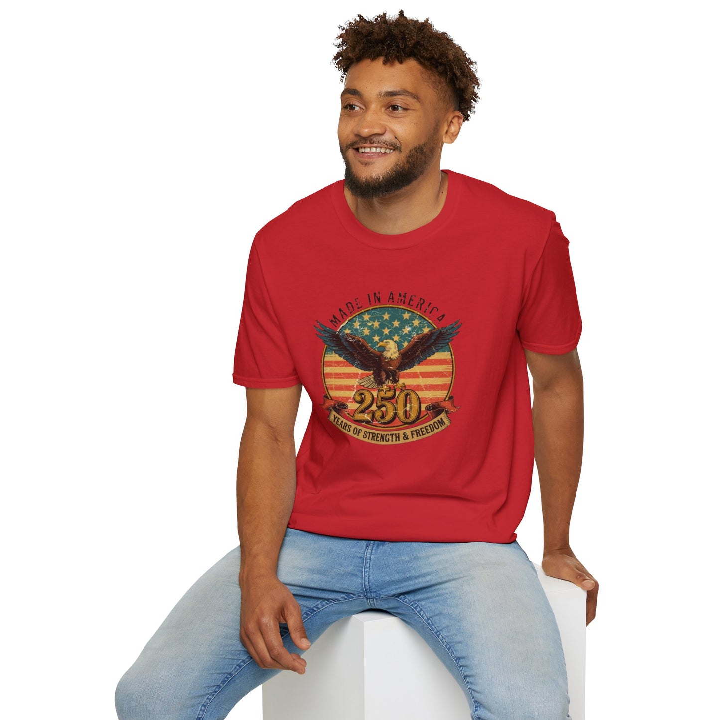 #250 Made in America Eagle 250th Anniversary Patriotic T-Shirt