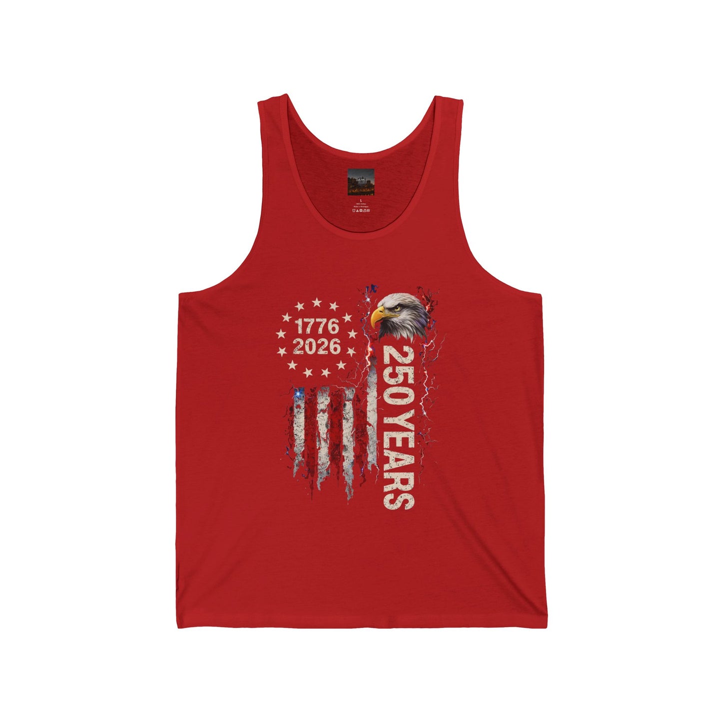 #250 1776-2026 250 Years USA Bicentennial Eagle Jersey Tank Top