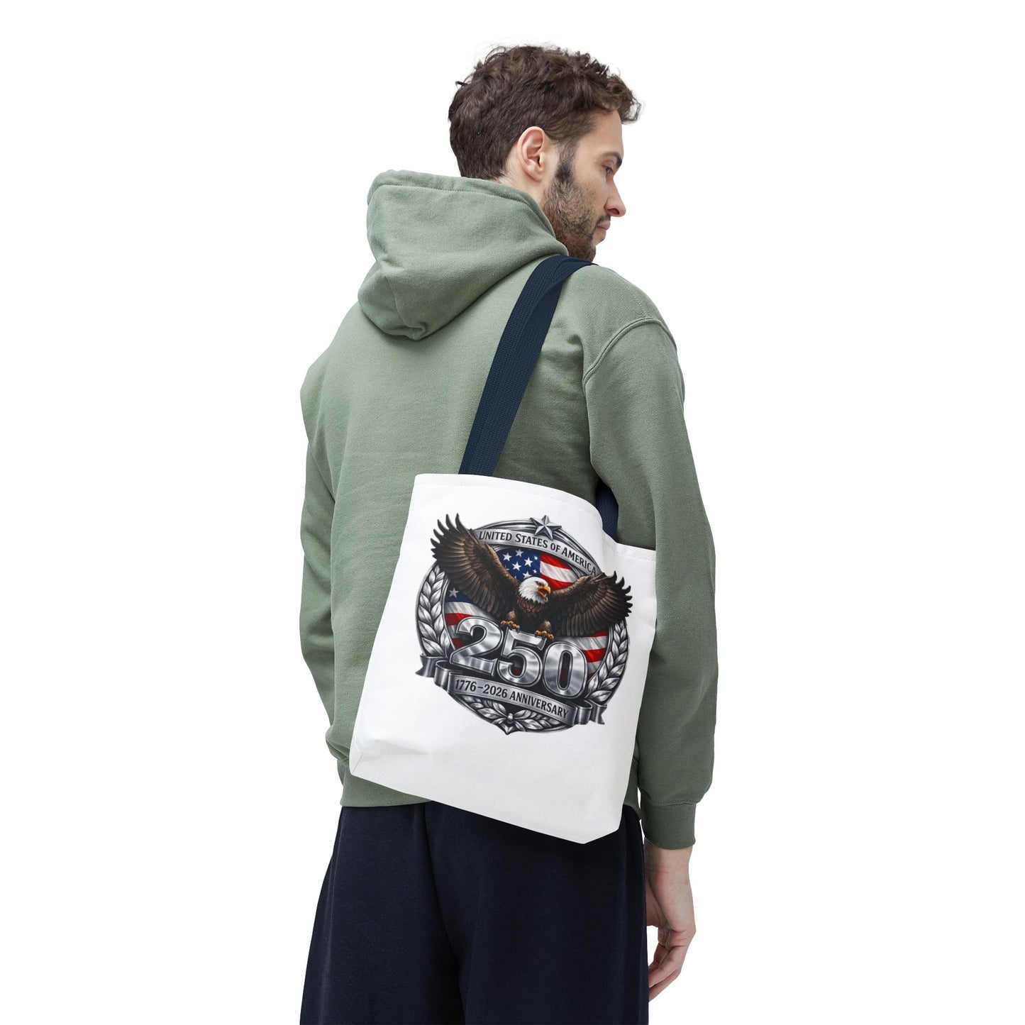 #250 Patriotic Bald Eagle 250 United States Emblem Tote Bag