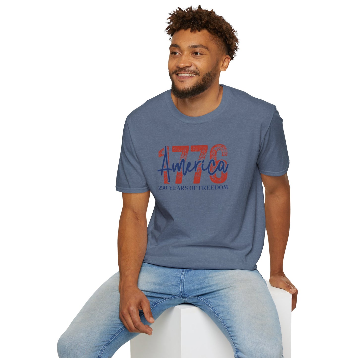 #250 1776 America: 250 Years of Freedom' Patriotic Independence Day Soft-Style Tee