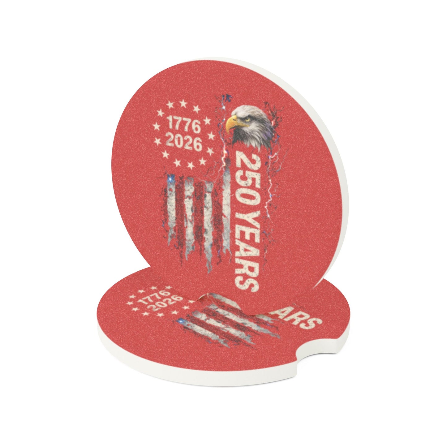 #250 1776-2026 250 Years USA Bicentennial Eagle Car Coaster Insert