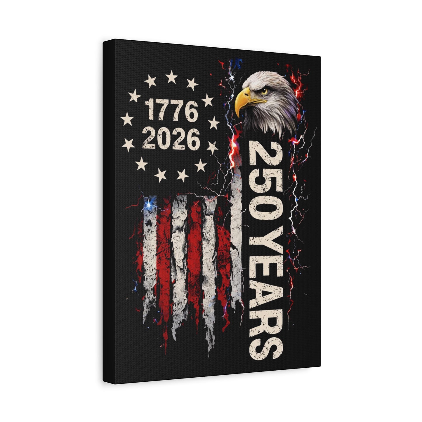 #250 1776-2026 250 Years USA Bicentennial Eagle Matte Canvas Wall Art