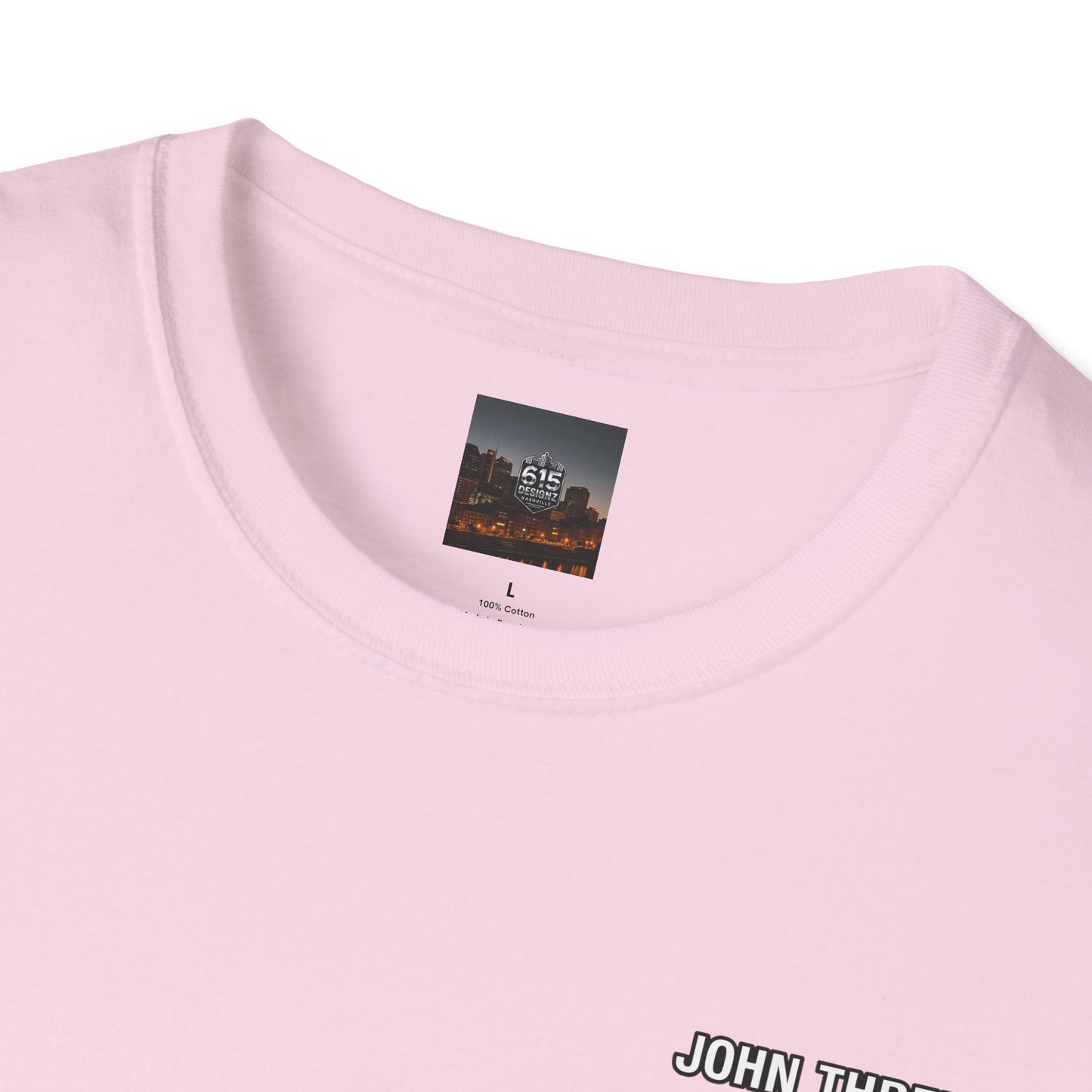 John Three 16 Chest and Back Jersey Print with Scripture Tee