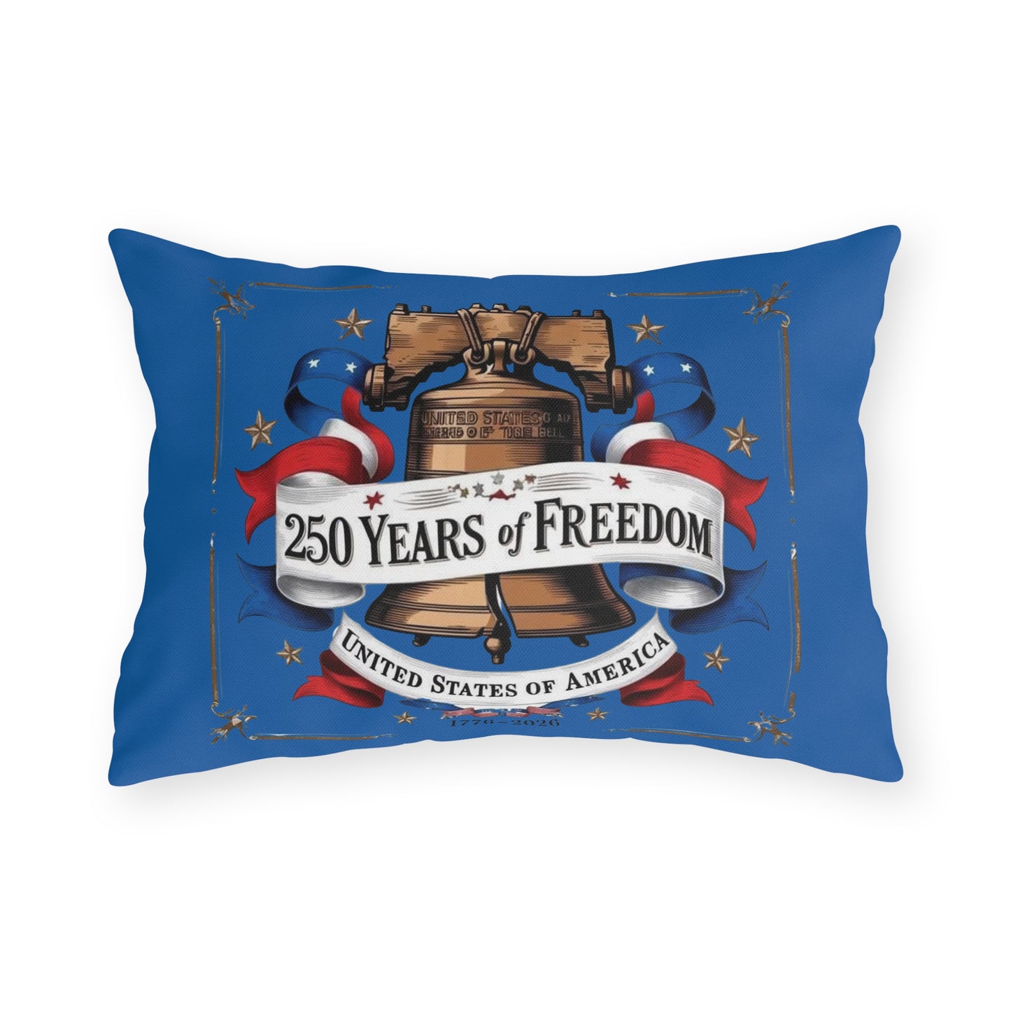 #250 250 Years of Freedom Liberty Bell Outdoor Throw Pillow
