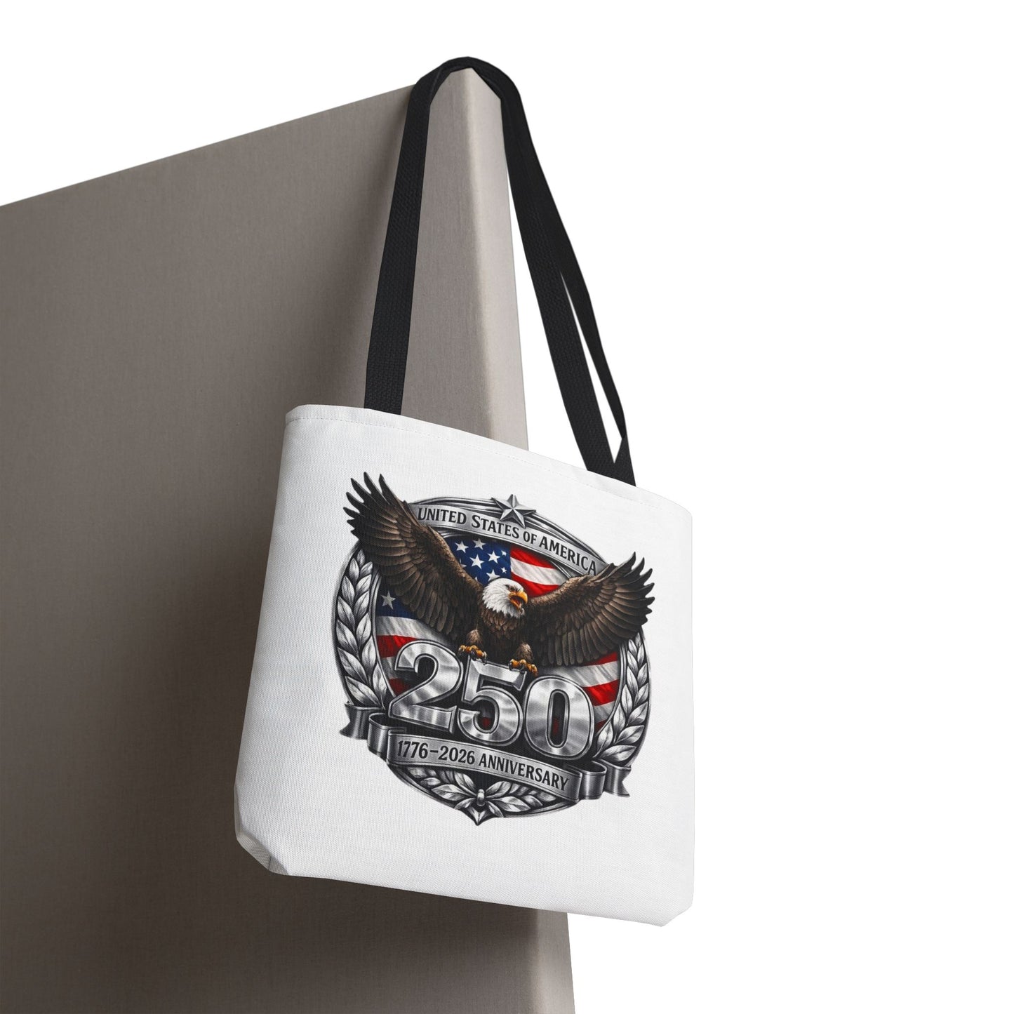 #250 Patriotic Bald Eagle 250 United States Emblem Tote Bag