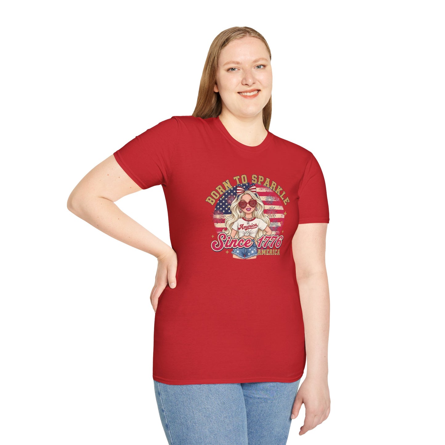 #250 "Born to Sparkle Since 1776" Patriotic T-Shirt